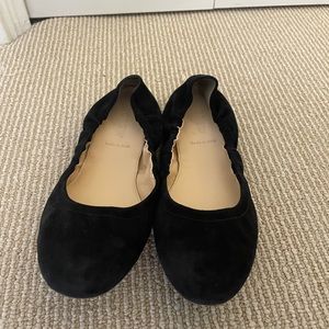 J. Crew Ballet Flats Suede Black/Leather US 8.5